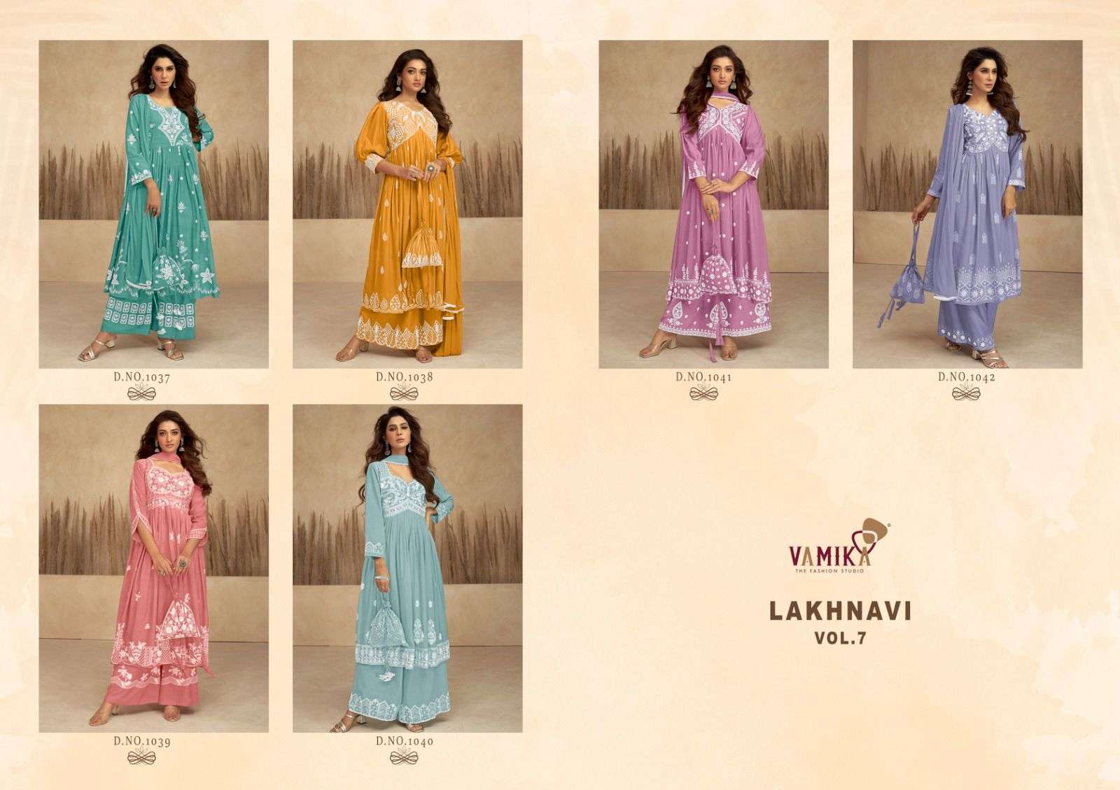 vamika aadhira vol-6 1108 colour designer alia cut kurti set wholesaler surat gujarat