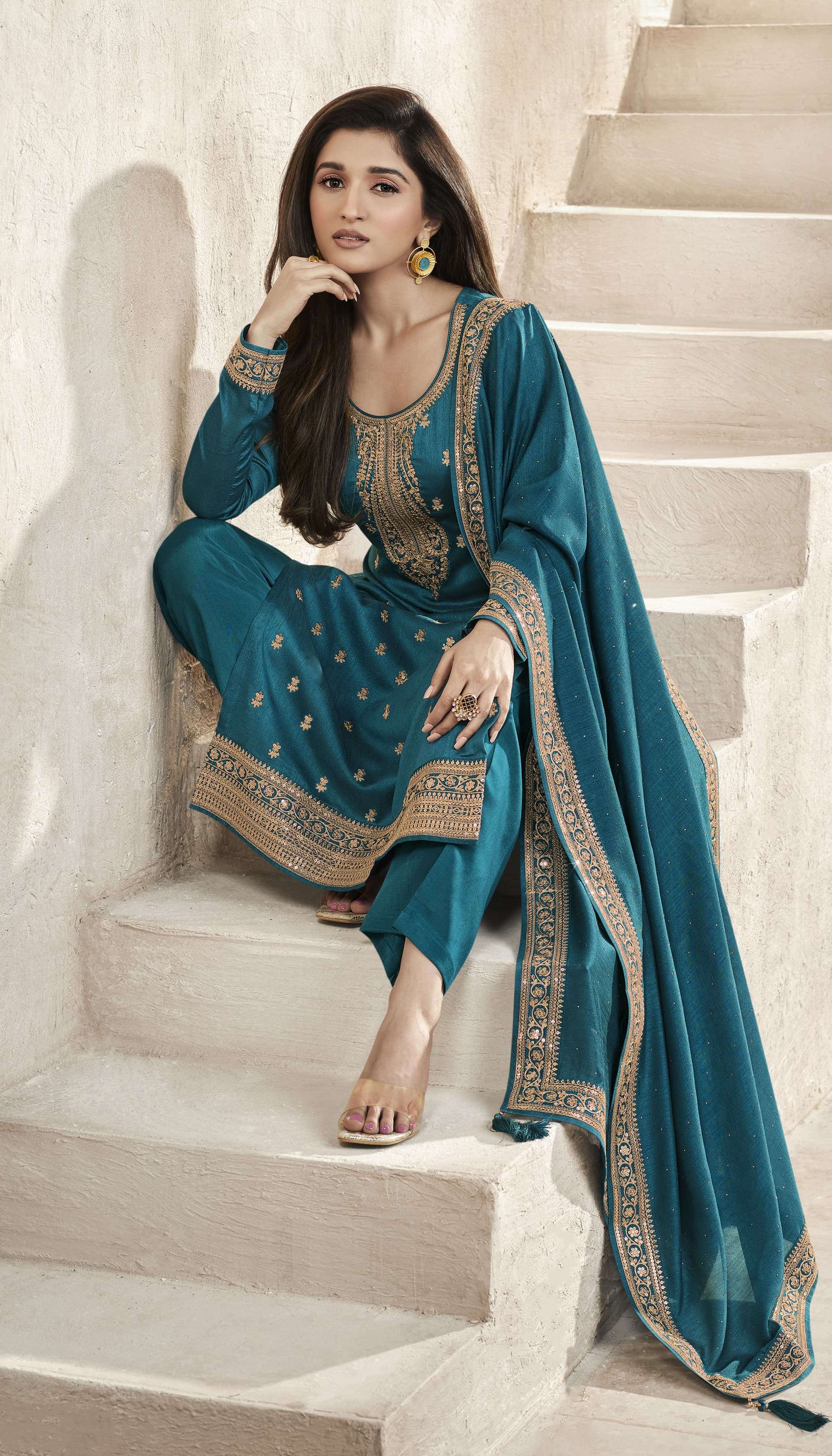 vinay fashion aachal 64591-64595 series latest pakistani salwar kameez wholesaler surat gujarat