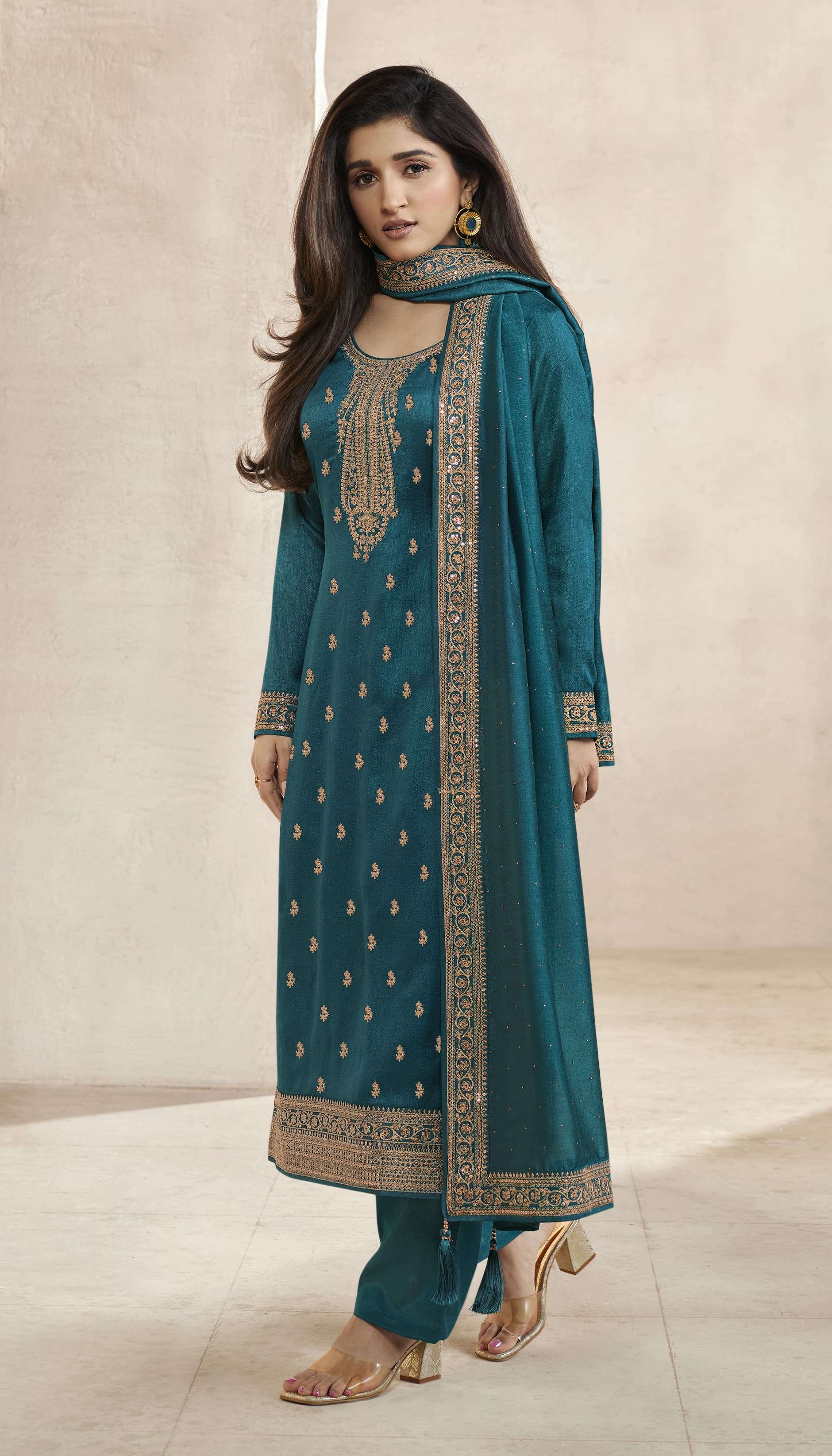 vinay fashion aachal 64591-64595 series latest pakistani salwar kameez wholesaler surat gujarat