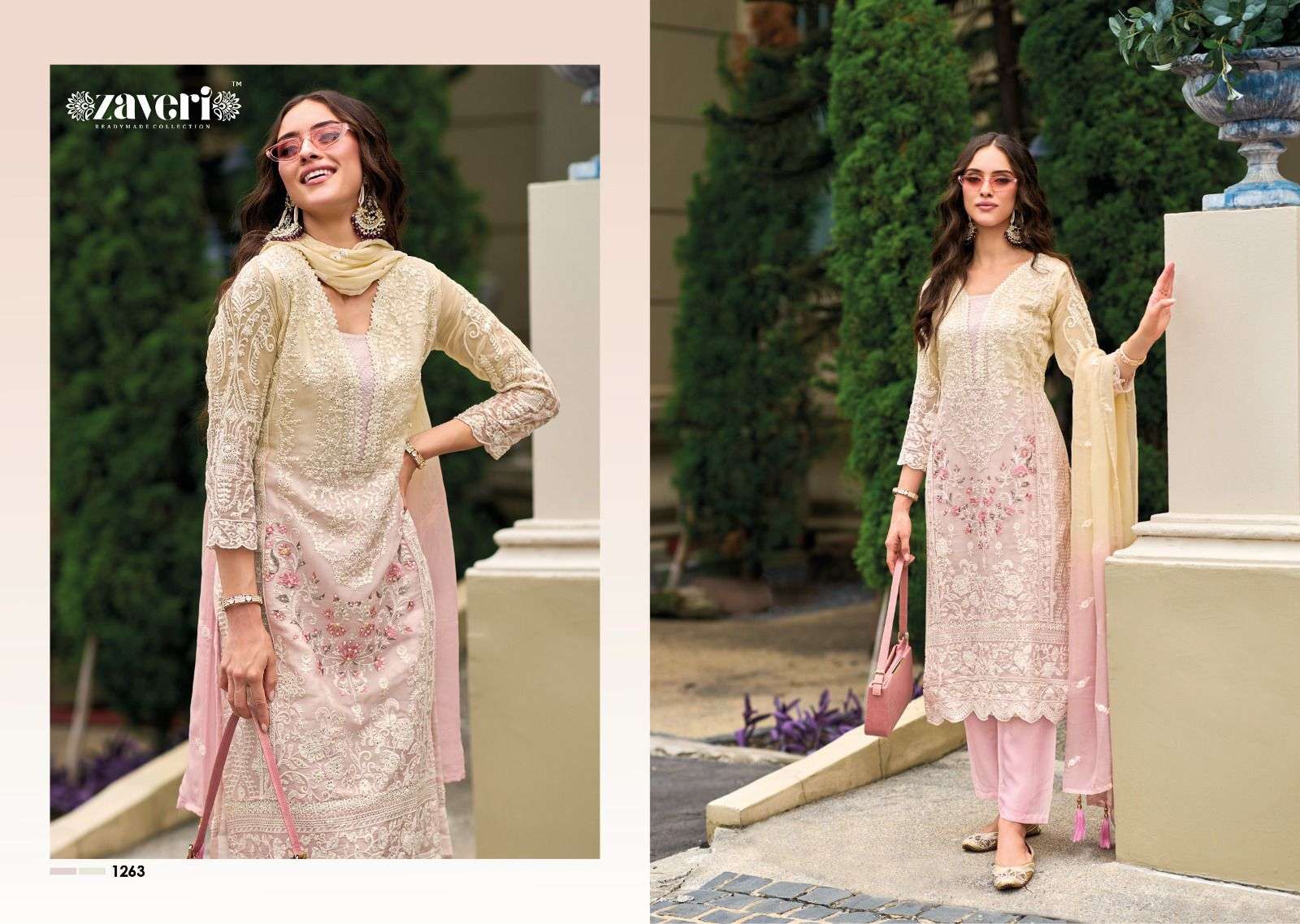 zaveri femina colours edition 1262-1264 series party wear look straight cut salwar kameez wholesale price 