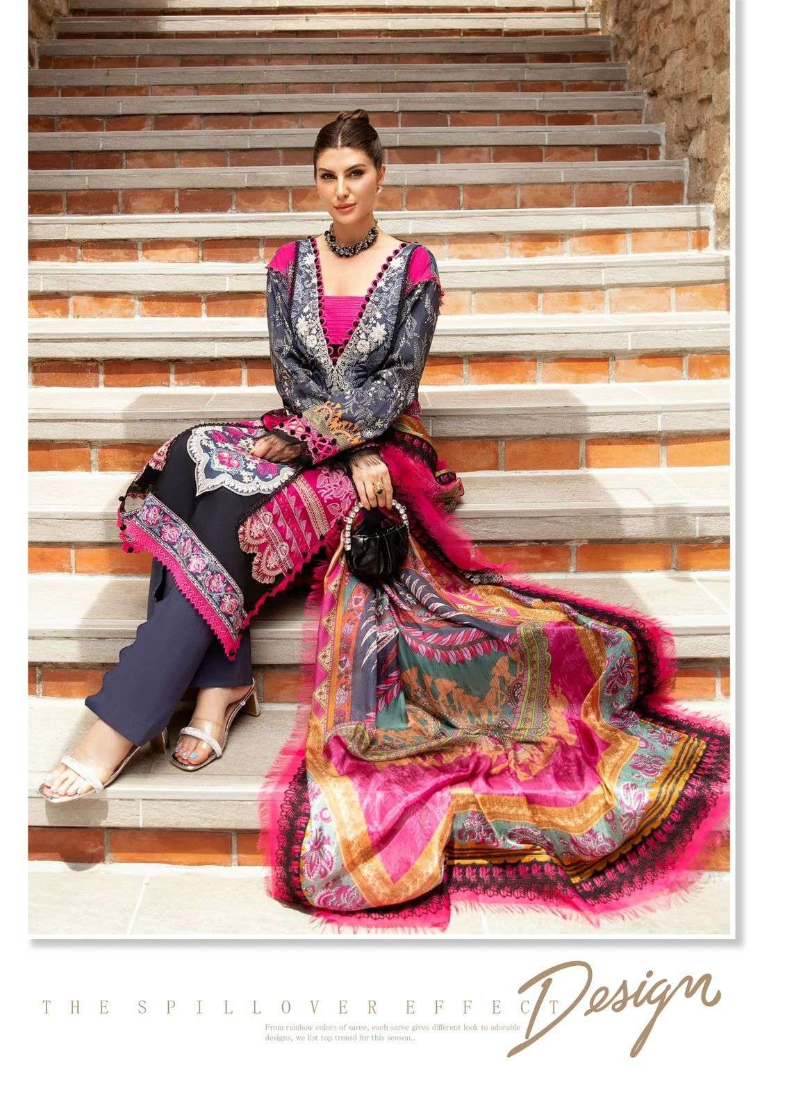 al karam vol-10 kesariya 10001-10006 series designer fancy latest partywear pakistani suit wholesaler surat gujarat