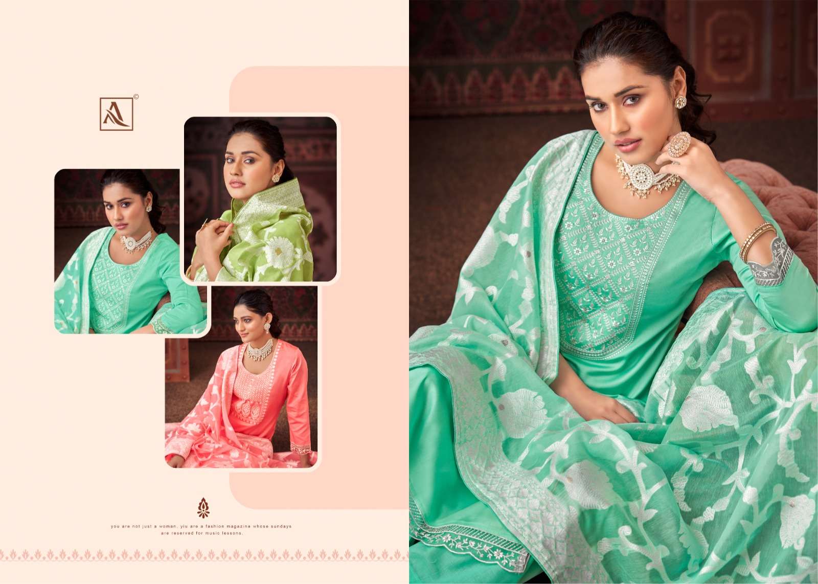 alok suit classic touch-13 latest designer fancy wedding salwar kameez wholesaler surat