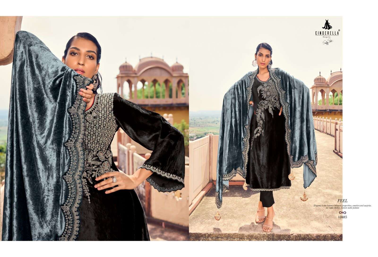 cindrella dil-kash 10481-10486 series designer latest trendy pakistani salwar kameez wholesaler surat