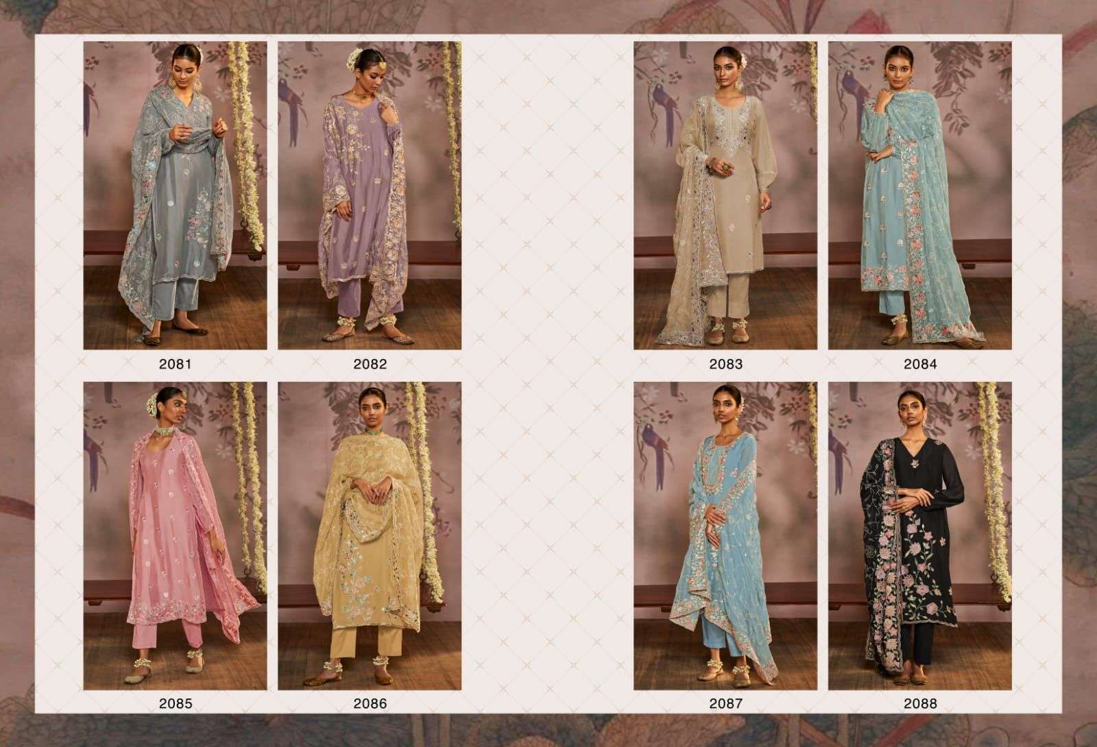 dilruba kimora heer 2081-2088 series latest wedding wear pakistani salwar kameez wholesaler surat gujarat