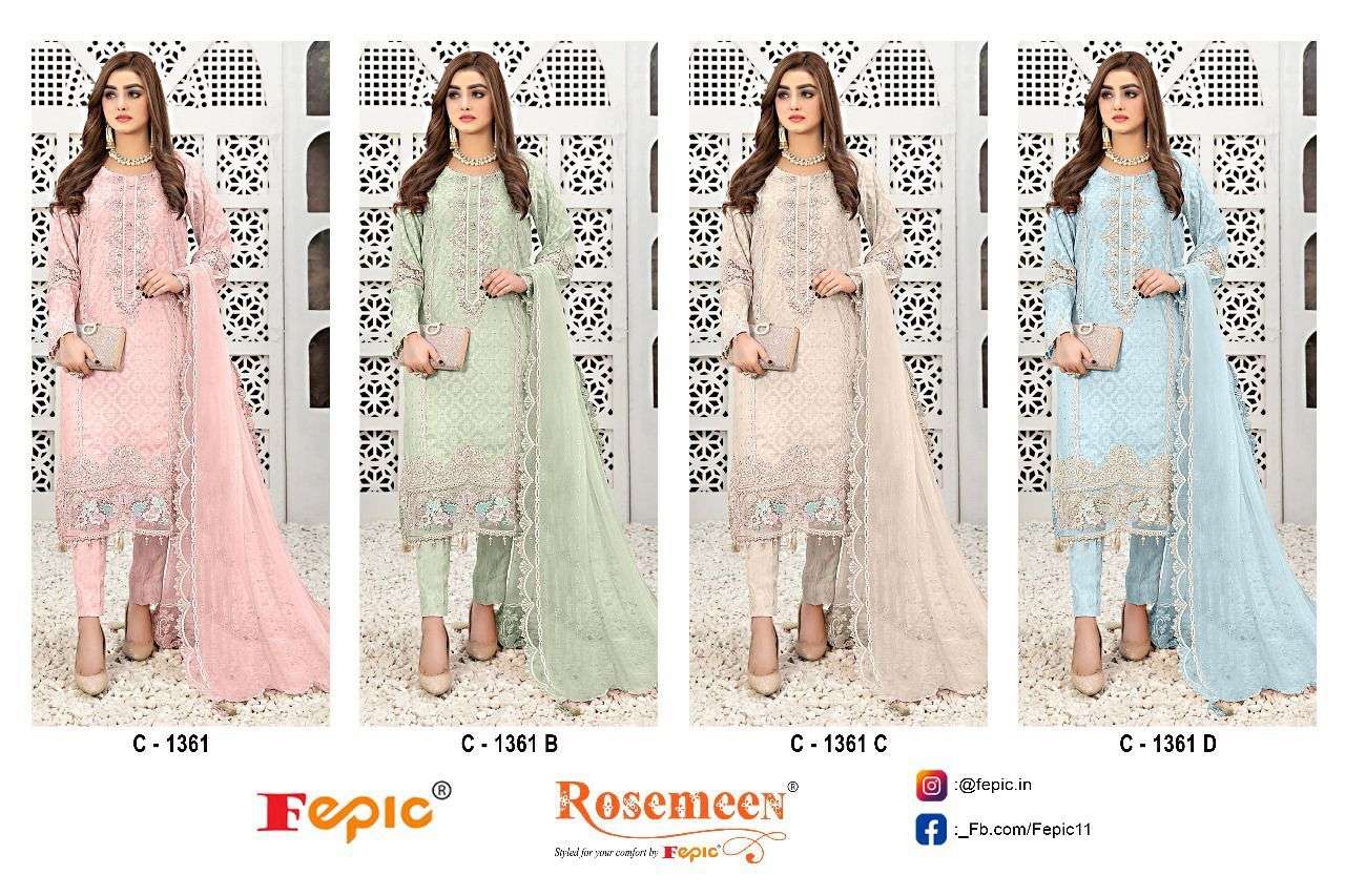 fepic 1361 colour series latest designer pakistani salwar kameez at wholesale price surat gujarat