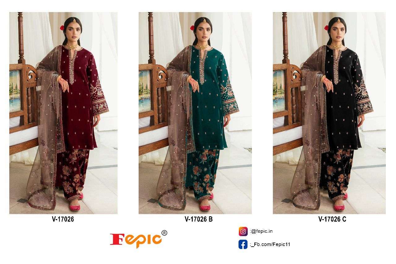 fepic 17026 colour series latest pakistani salwar kameez at wholesaler price gujarat india