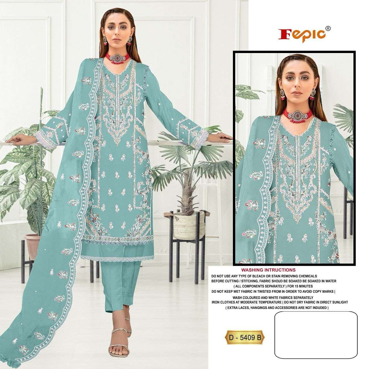 fepic rosemeen 5409 colour series latest designer pakistani salwar kameez wholesaler surat gujarat