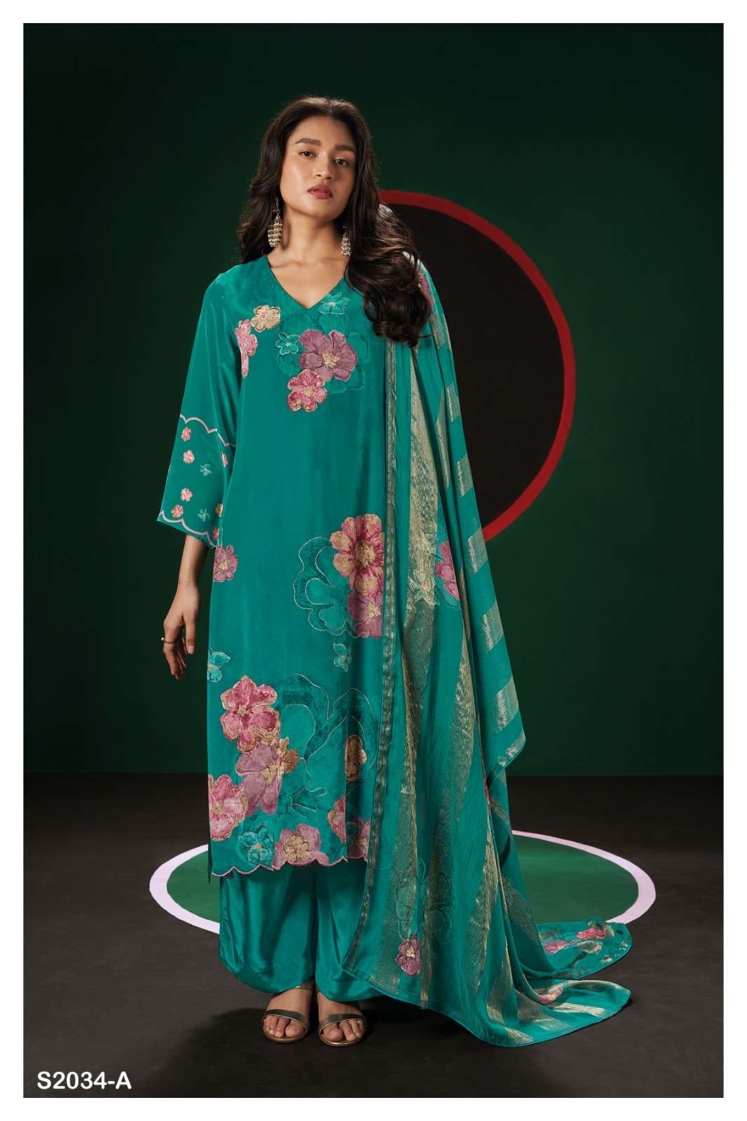 ganga delta 2034 colour series designer wedding wear salwar kameez wholesaler surat gujarat