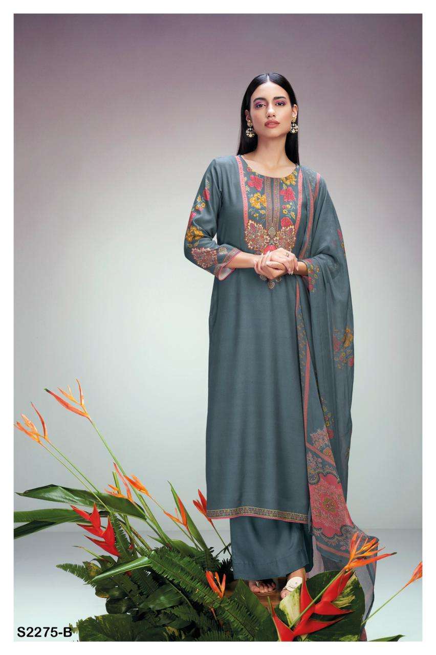 ganga dilhani 2275 colour series latest designer pakistani salwar kameez wholesaler surat gujarat