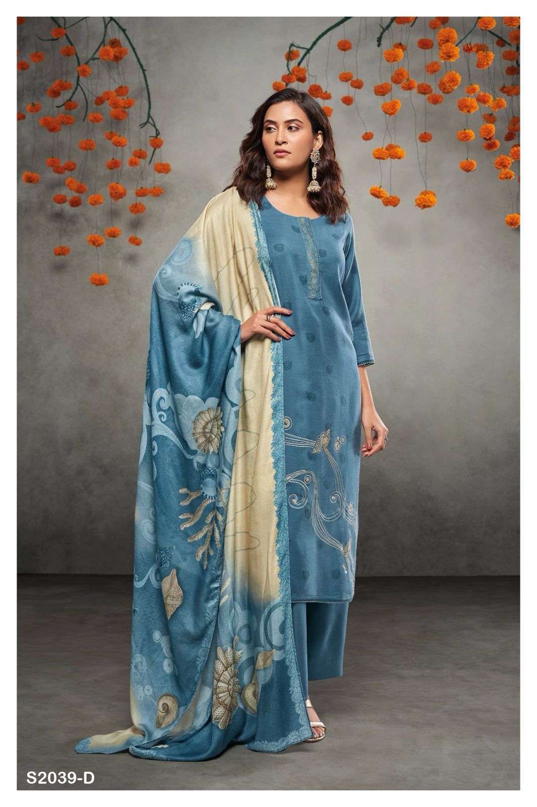 ganga dimity 2039 colour series latest designer straight cut salwar kameez wholesaler india