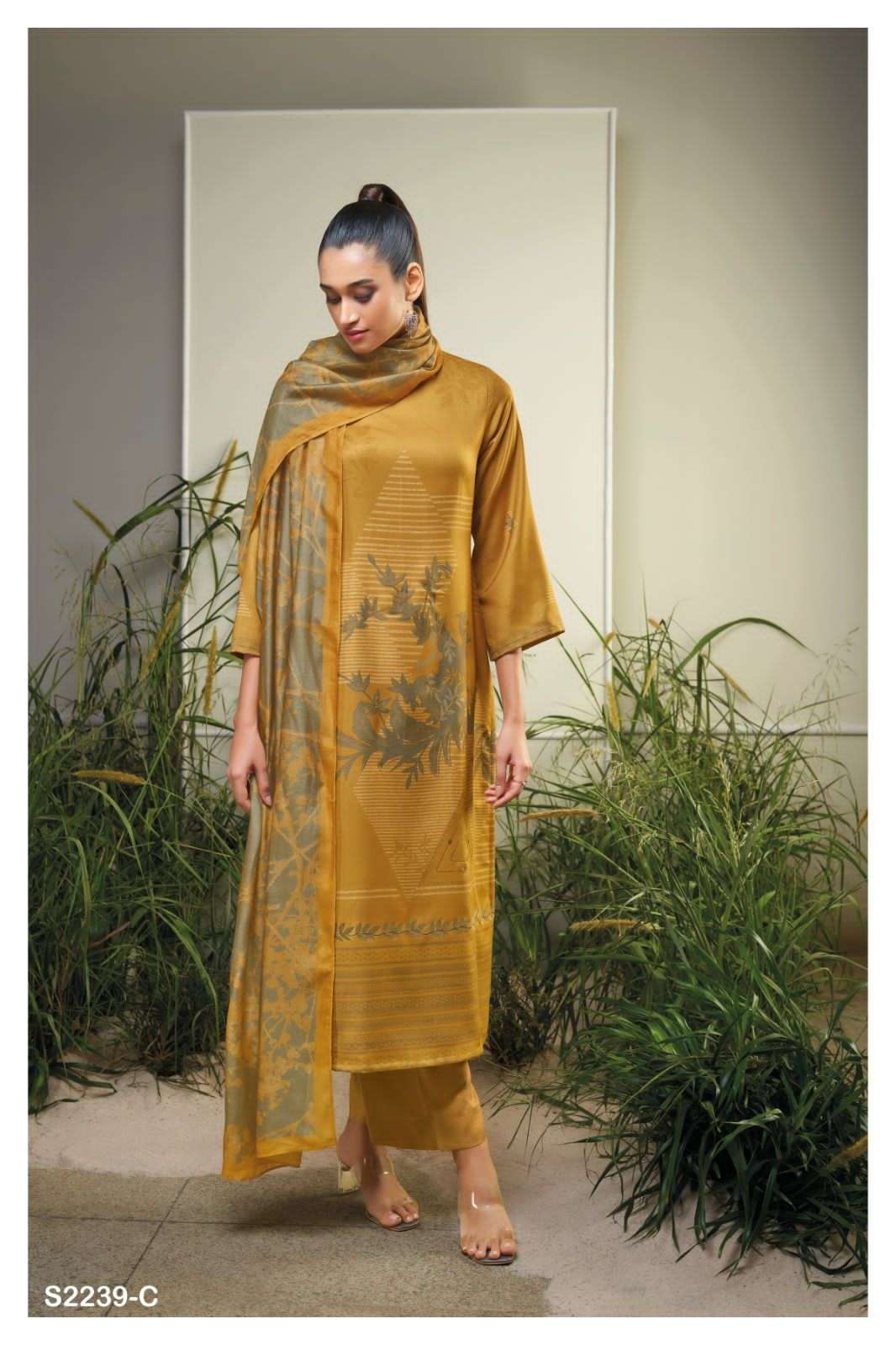 ganga dreda 2239 colour series latest designer pakistani salwar kameez wholesaler surat gujarat