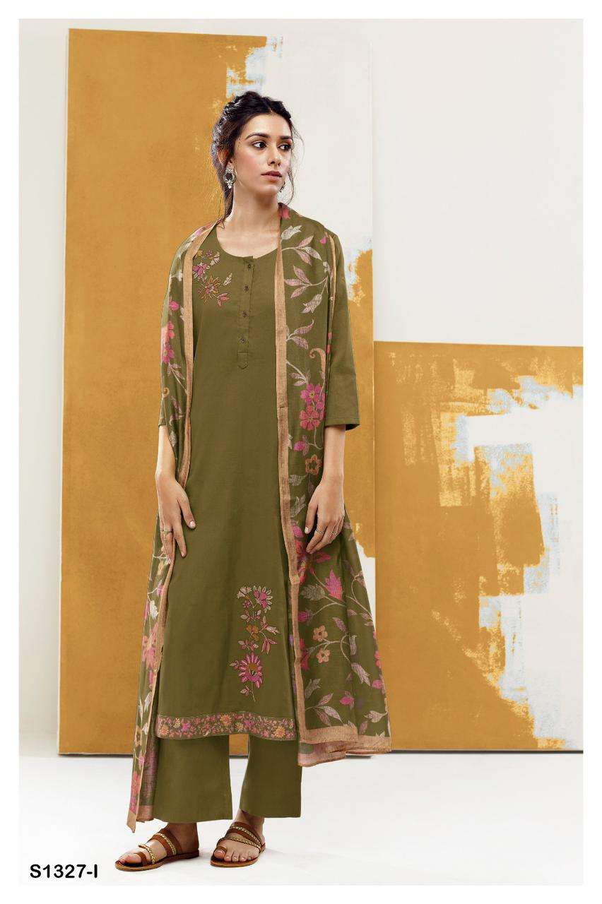 ganga ishana 1327 colour series designer wedding wear salwar kameez wholesaler surat gujarat