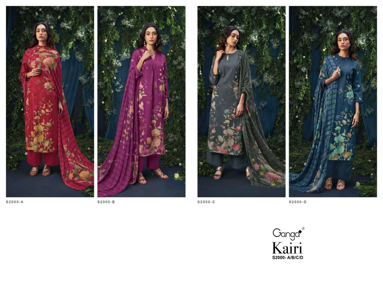 ganga kairi 2000 colour series designer pakistani salwar kameez wholesaler surat gujarat