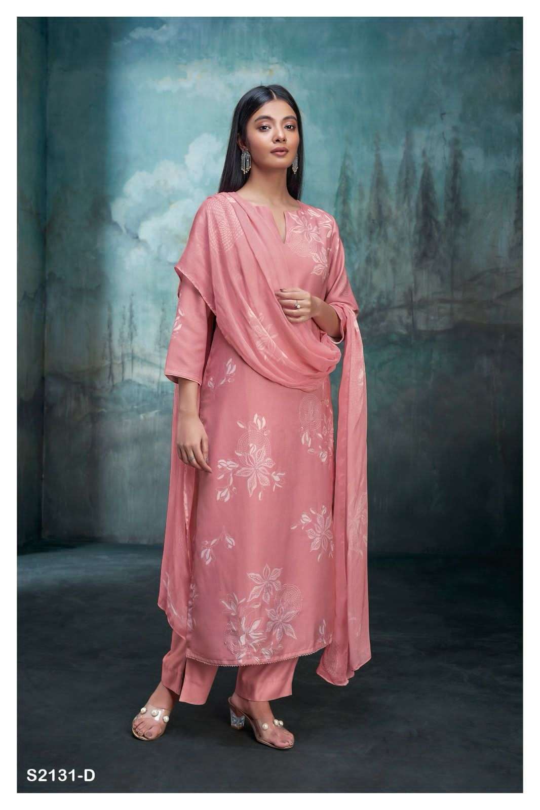 ganga rafqa 2131 colour series designer pakistani pashmina salwar kameez wholesaler surat gujarat