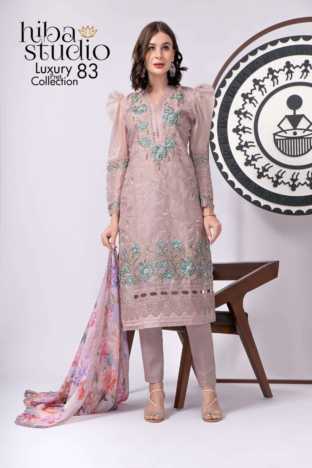 hiba studio luxury pret-83  party wear pakistani salwar suit  at wholesale price surat