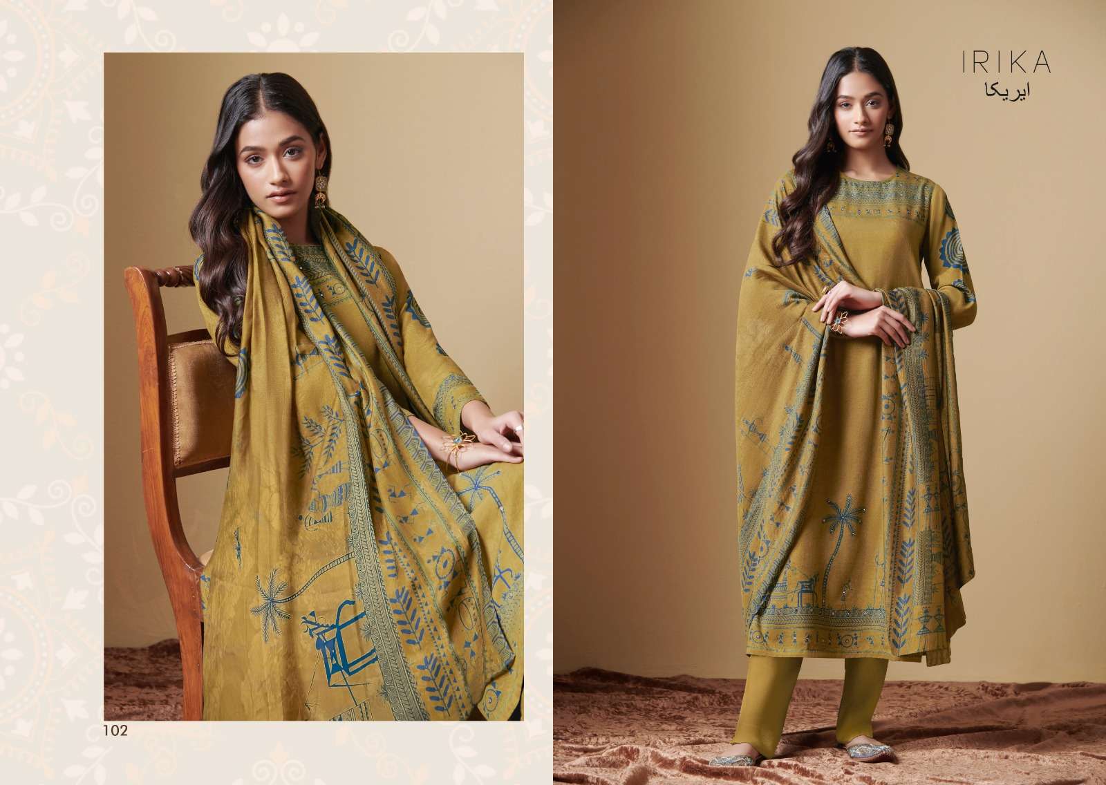 irika sarah 101-108 series latest fancy designer pakistani salwar kameez wholesaler surat gujarat