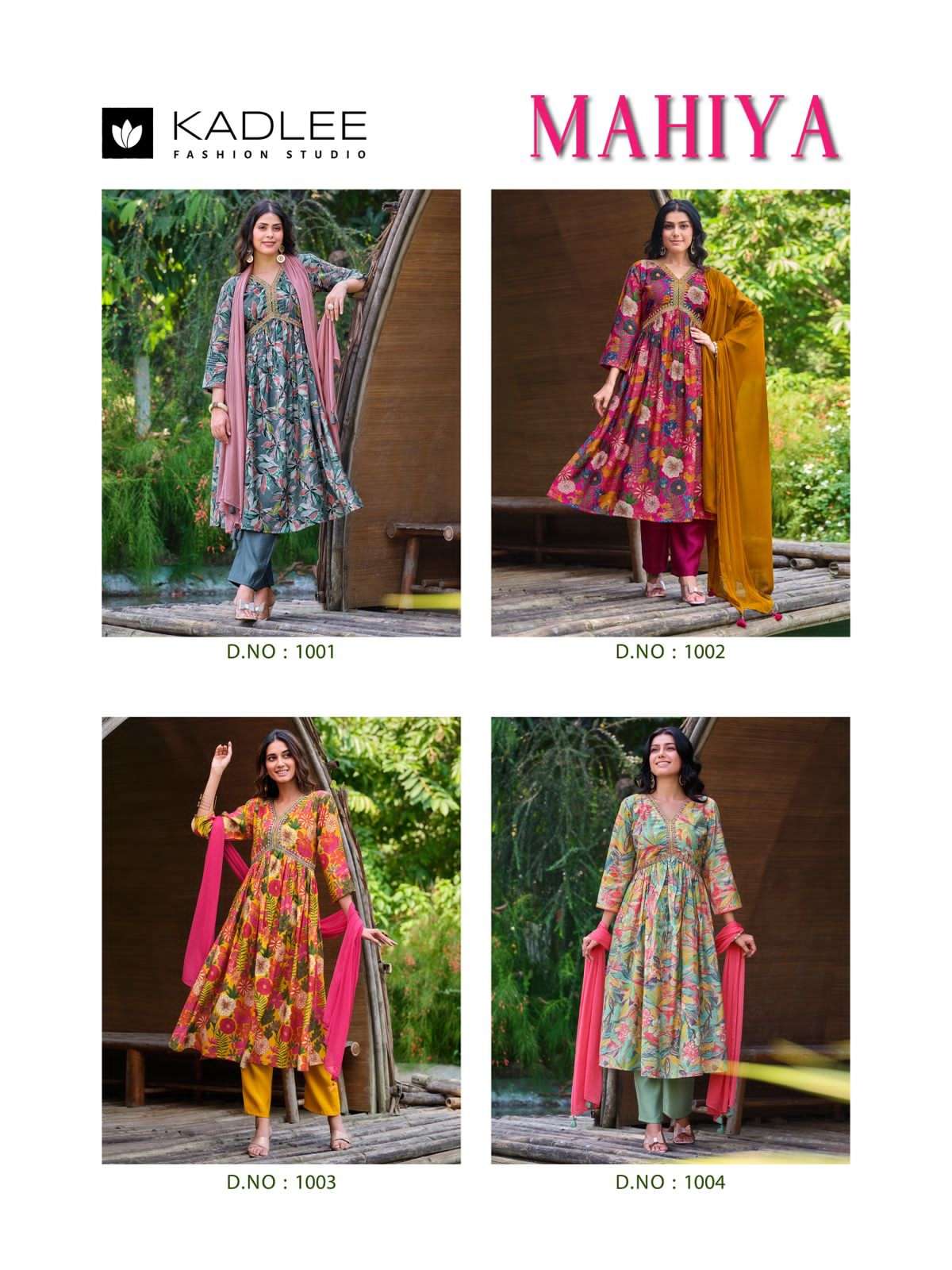kadlee mahiya 1001-1004 series latest designer fancy kurti set wholesaler surat gujarat