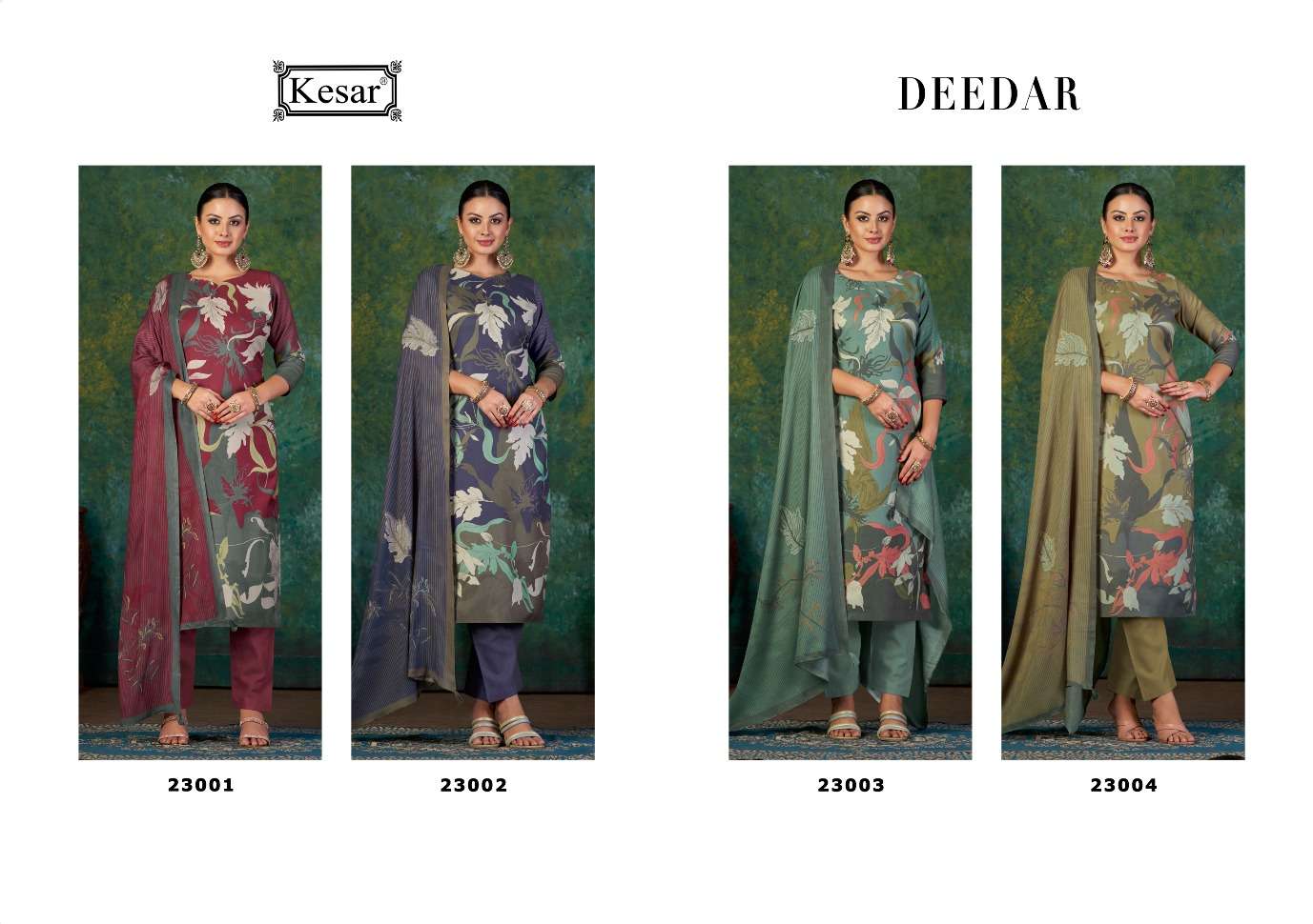 kesar deedar 23001-23004 series latest designer salwar kameez wholesaler surat gujarat