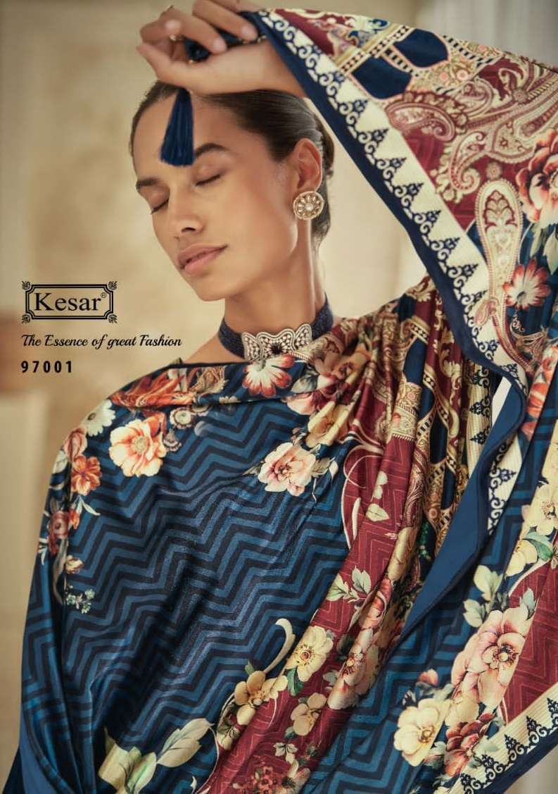 kesar qurbat 97001-97004 series latest pakistani fancy salwar kameez wholesaler surat gujarat