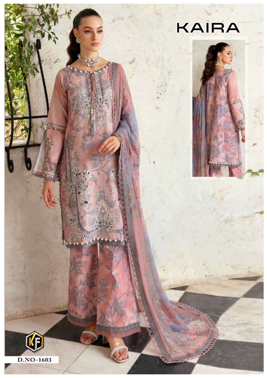 keval fab kaira vol-16 1601-1606 series designer fancy party wear salwar kameez set wholesaler surat