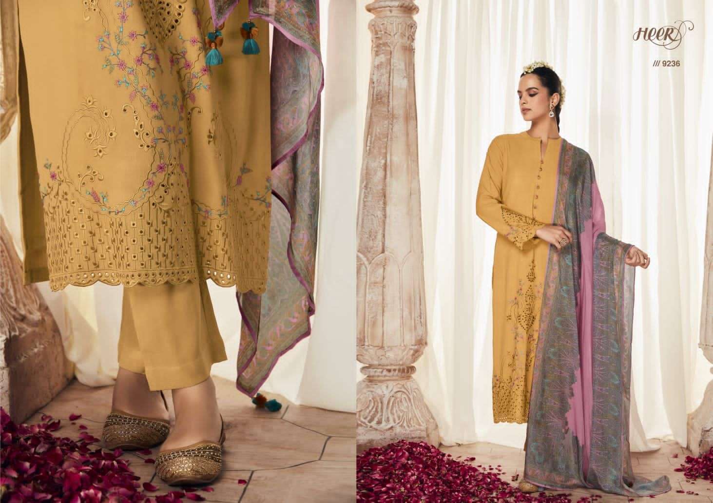 kimora heer hazoor 9231-9238 series latest wedding wear pakistani salwar kameez wholesaler surat gujarat