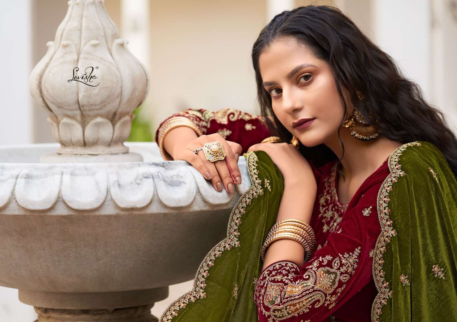 levisha shehnaz 3013-3016 series designer wedding wear salwar kameez wholesaler