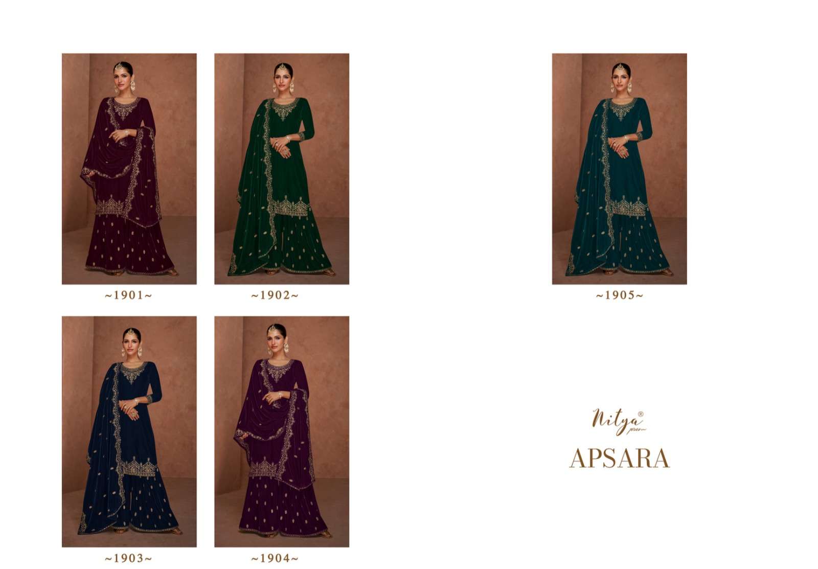 lt nitya apsara 1901-1905 series latest pakistani velvet  salwar kameez wholesaler surat gujarat