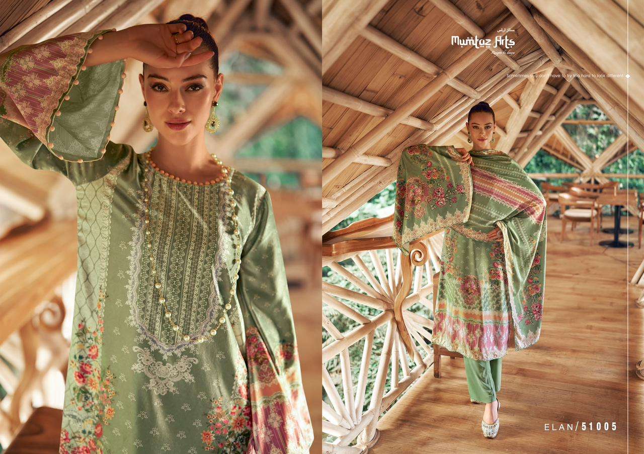 mumtaz arts elan 51001-51006 series latest designer pakistani salwar kameez wholesaler surat gujarat