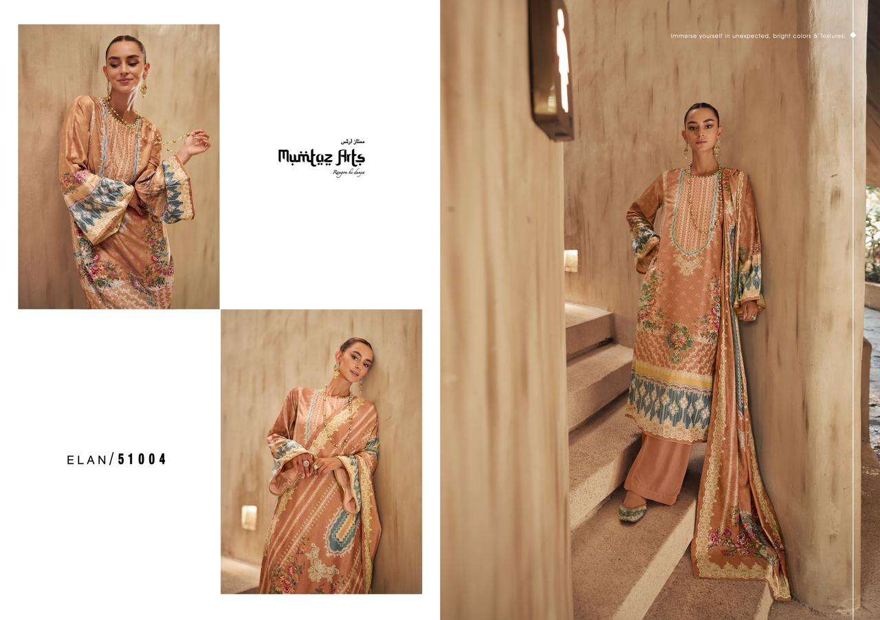 mumtaz arts elan 51001-51006 series latest designer pakistani salwar kameez wholesaler surat gujarat
