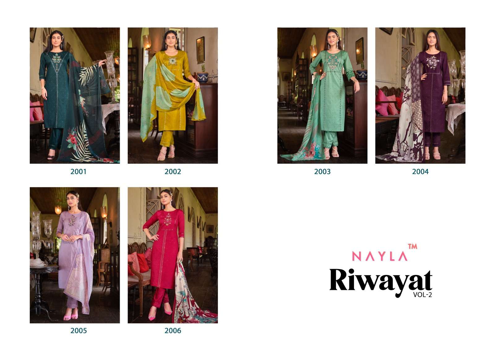 nayla raas riwayat vol-2 2001-2006 series latest designer kurti set wholesaler surat gujarat