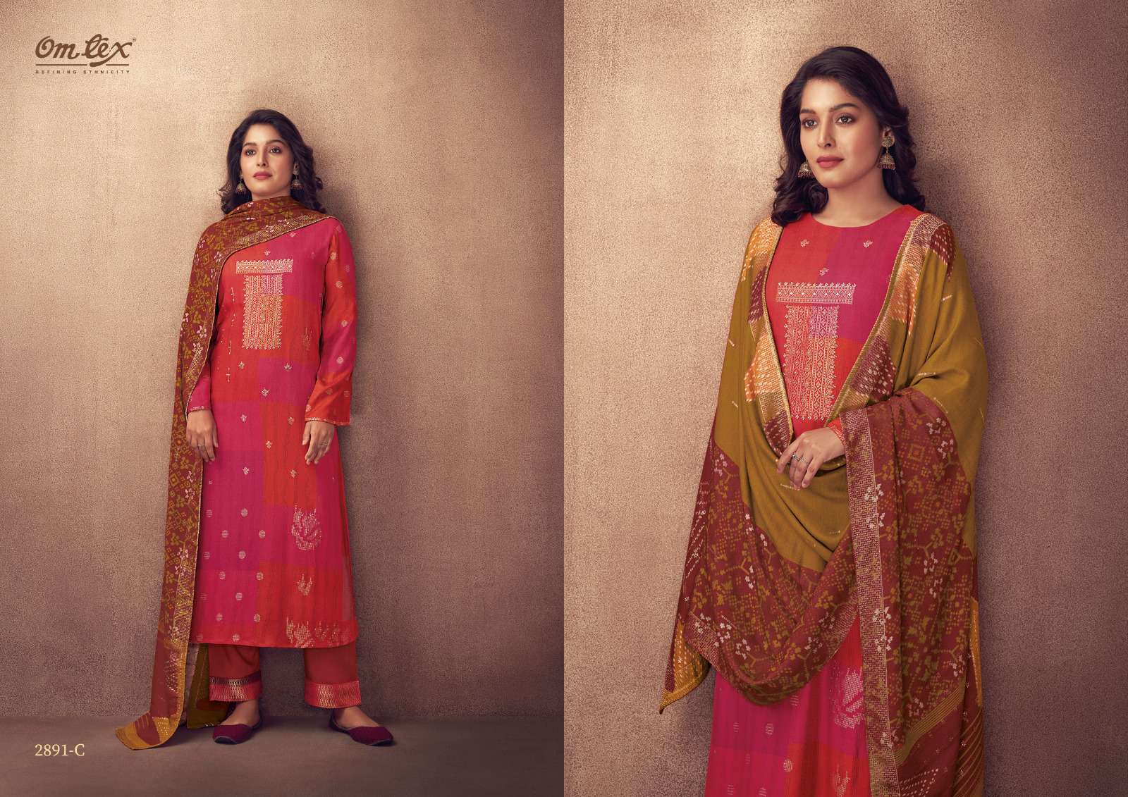 omtex festiva 2891 colour series designer fancy pakistani suit wholesaler surat gujarat