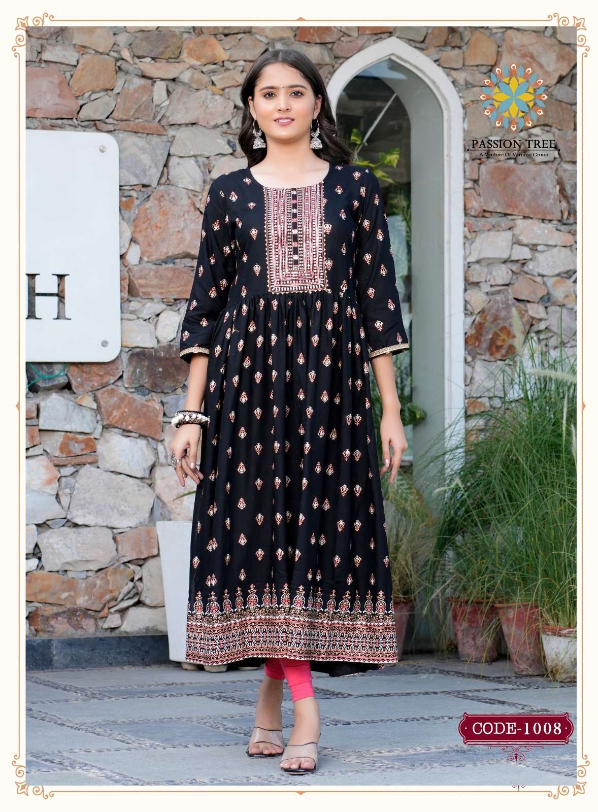 passion tree fashion bella vol-1 1001-1008 series latest casual wear kurti wholesaler surat gujarat