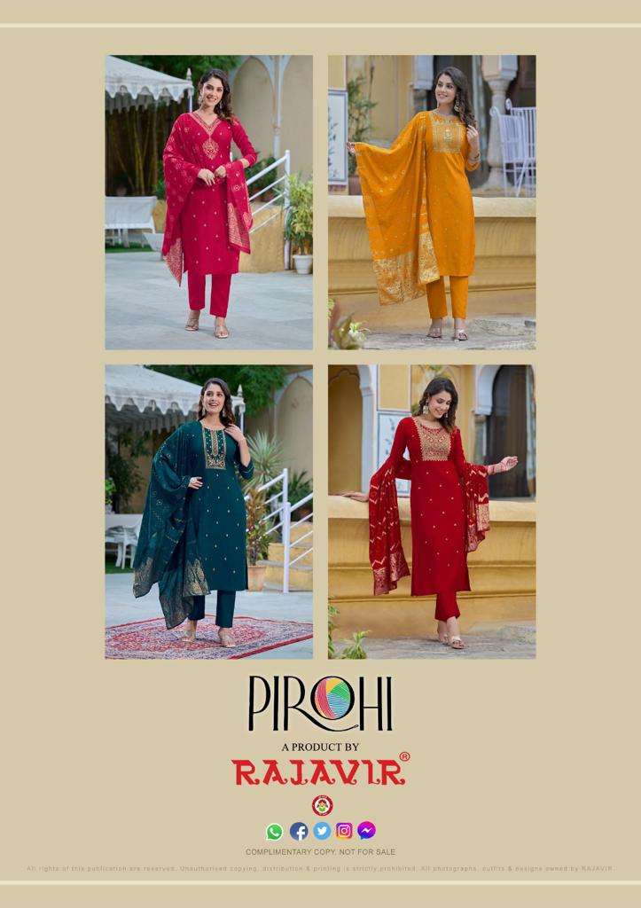 pirohi kalhaar vol-1 1001-1004 series designer fancy kurti set wholesaler surat gujarat