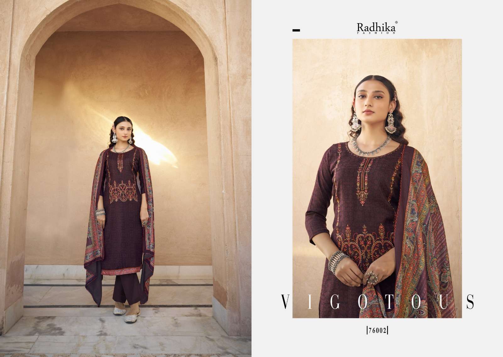 radhika fashion kashmiri shawl vol-2 76001-76006 series latest pakistani salwar kameez wholesaler surat gujarat