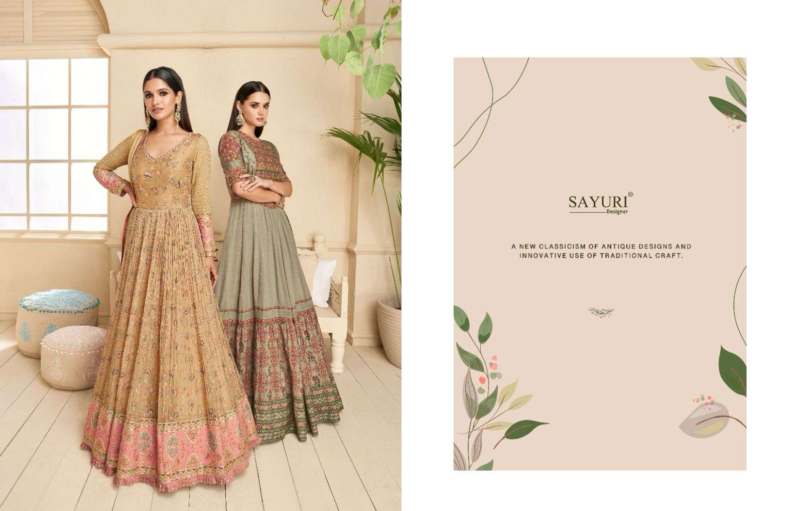 sayuri designer khwaab 5336-5338 series latest designer anarkali salwar kameez wholesaler surat gujarat