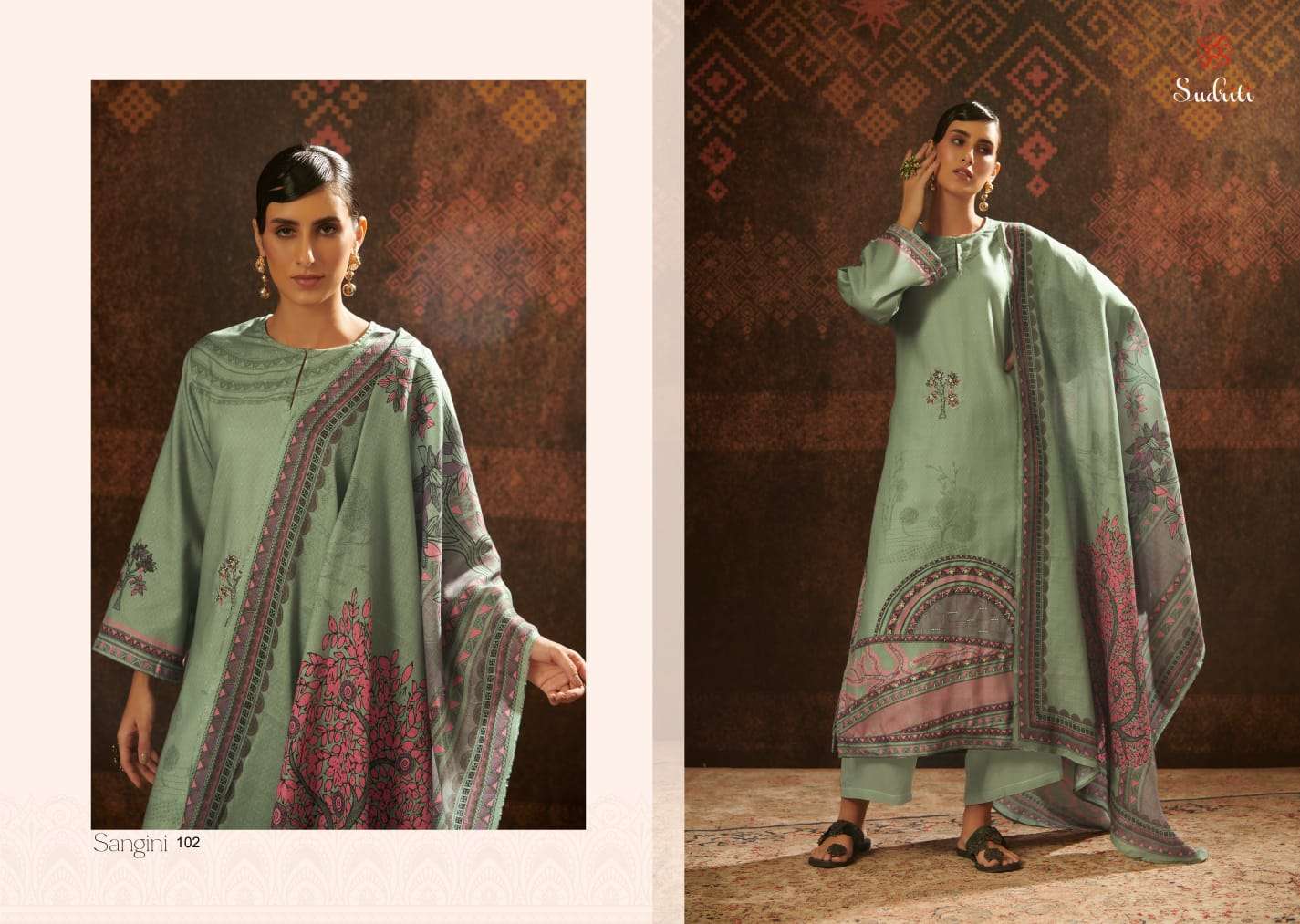 sudriti sangini series latest fancy wedding wear salwar kameez wholesaler surat gujarat