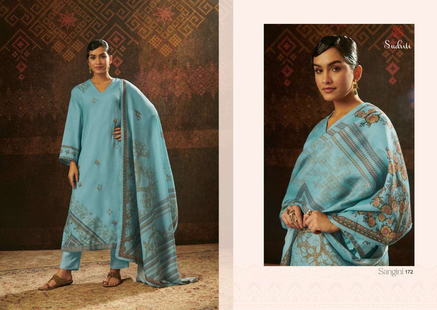 sudriti sangini series latest fancy wedding wear salwar kameez wholesaler surat gujarat