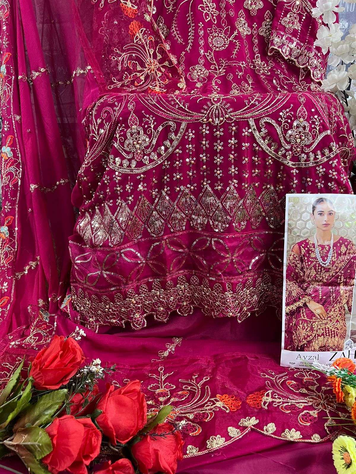 zaha ayzal vol-1 10221 colour series latest pakistani salwar kameez wholesaler surat gujarat