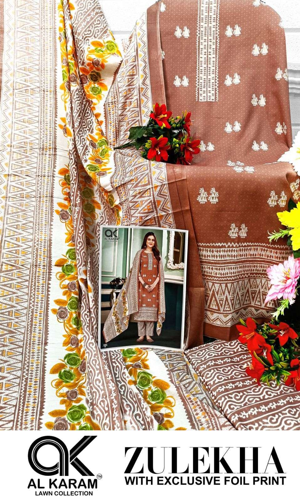 al karam zulekha 1001-1010 series designer pakistani salwar kameez wholesaler