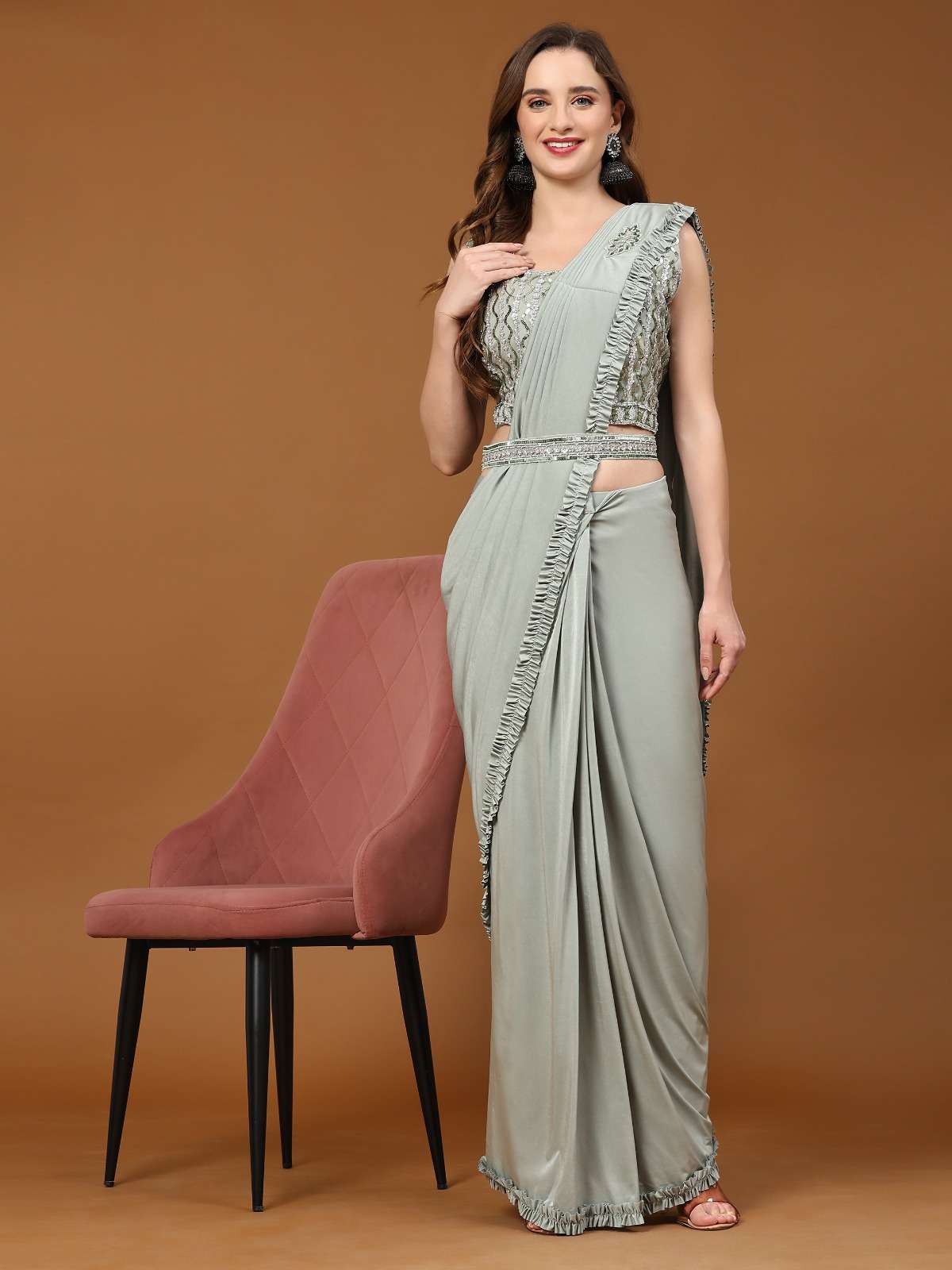 amoha trendz 101997 colour series designer ready to wear wedding saree wholesaler surat gujarat