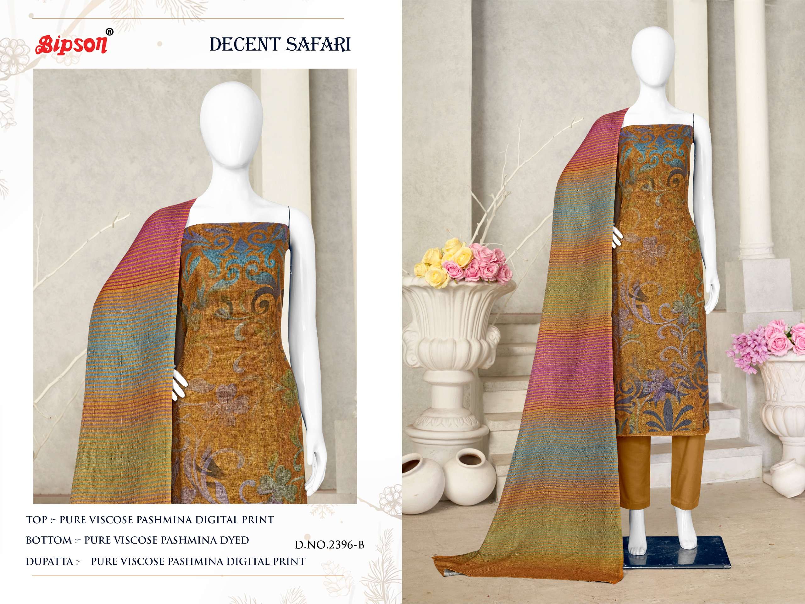 bipson decent safari 2396 colour series latest wedding wear pakistani salwar kameez wholesaler surat
