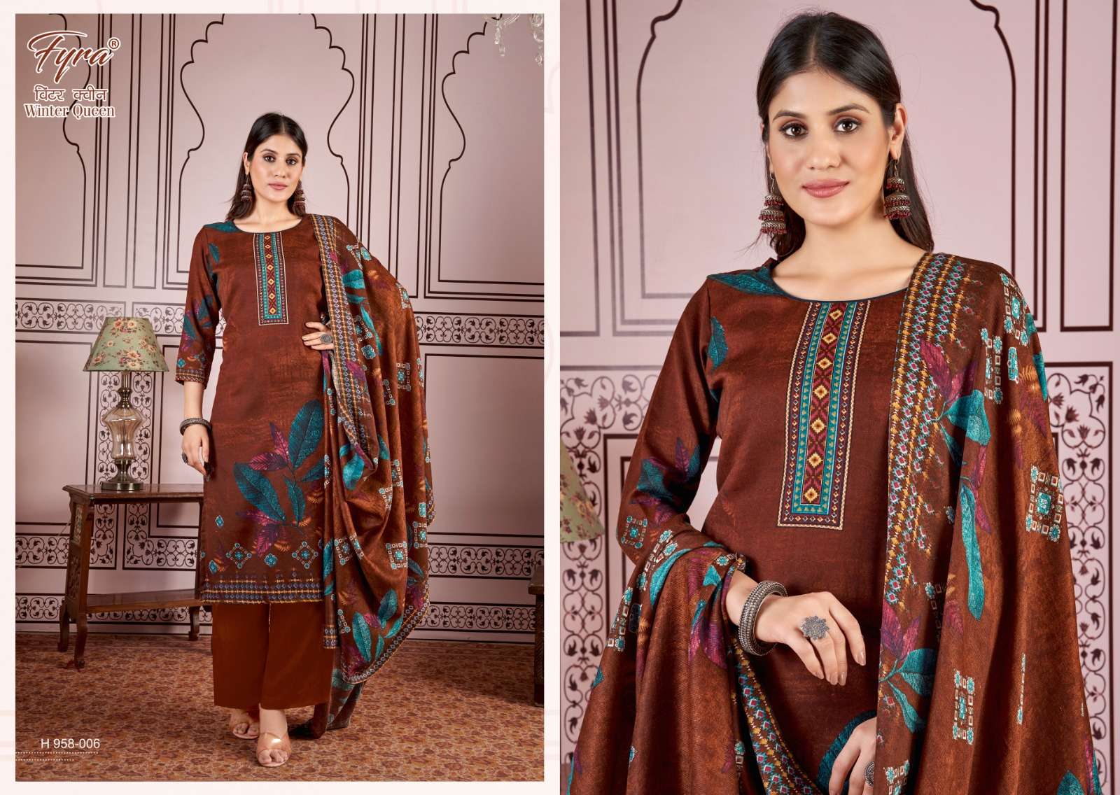 fyra designing winter queen  latest designer salwar kameez wholesaler surat gujarat