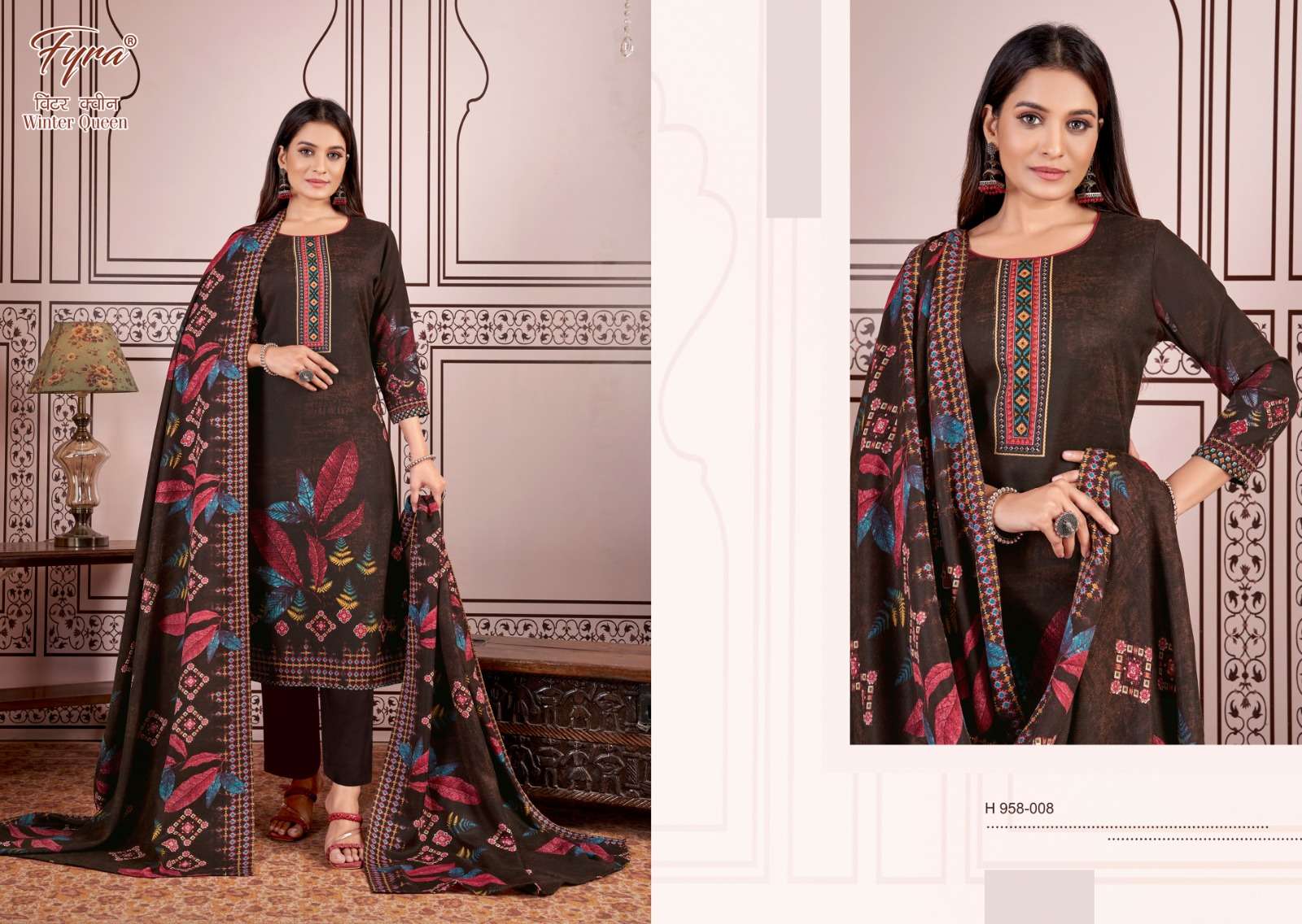 fyra designing winter queen  latest designer salwar kameez wholesaler surat gujarat