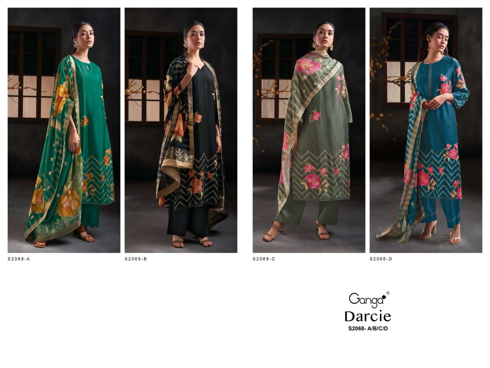 ganga darcie 2068 colour series designer festive wear printed pakistani salwar kameez at wholesaler price india