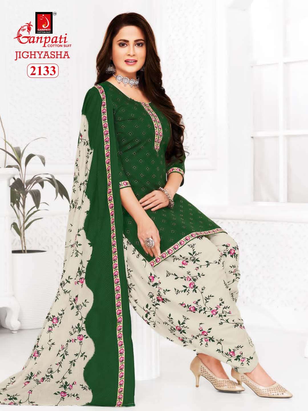 ganpati cotton jighyasha vol-21 2101-2132 series latest designer cotton patiyala salwar kameez at wholesaler rate india gujarat surat
