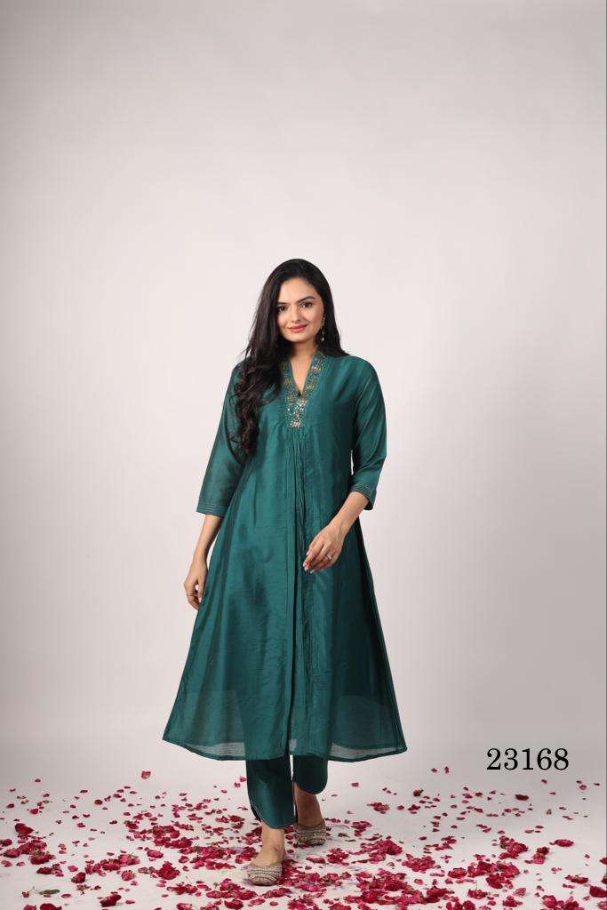 indira apparel 23168 design designer fancy kurti set wholesaler surat gujarat