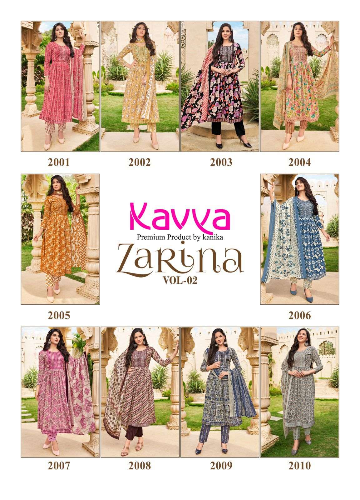 Kaya zarina vol-2 2001-2010 series Designer Fancy weddingKurti Set Wholesaler Surat Gujarat