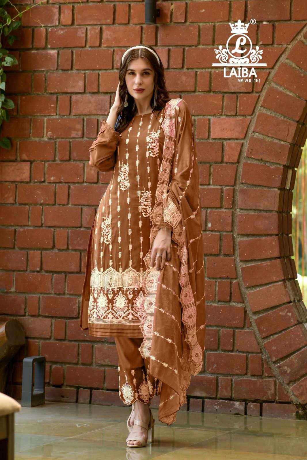 laiba am vol-161 series latest readymade pakistani salwar kameez wholesaler surat gujarat