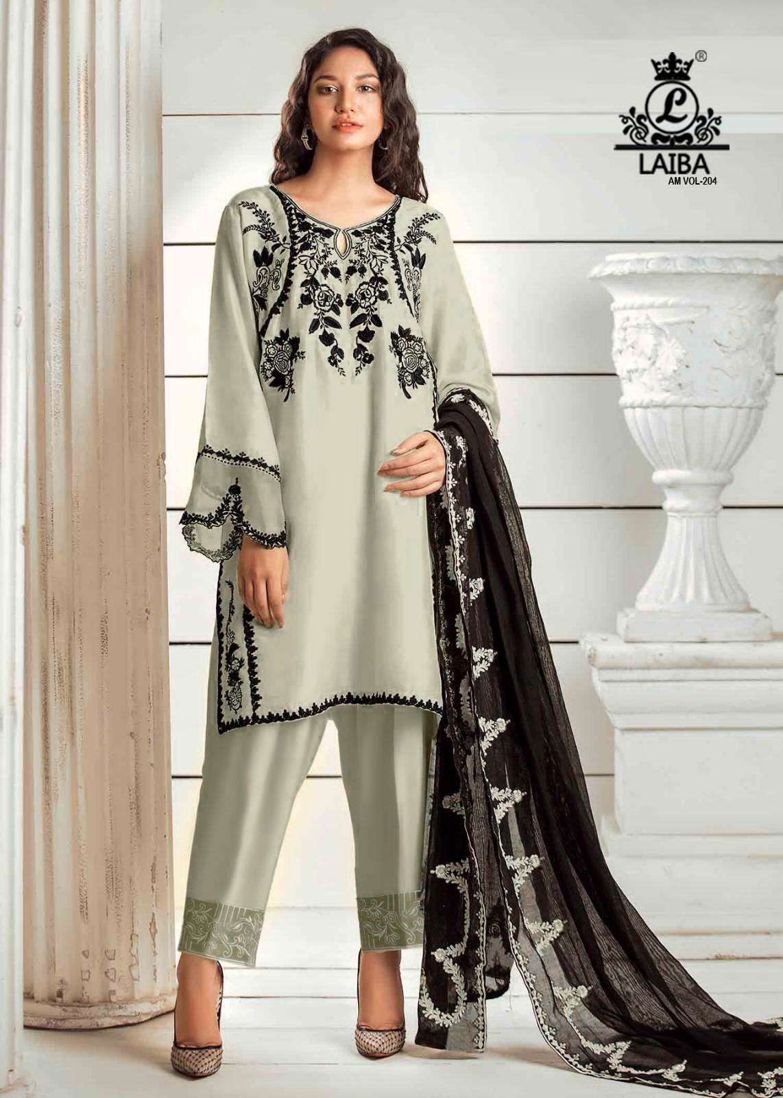 laiba am vol-204 colour series latest readymade pakistani salwar kameez wholesaler surat gujarat