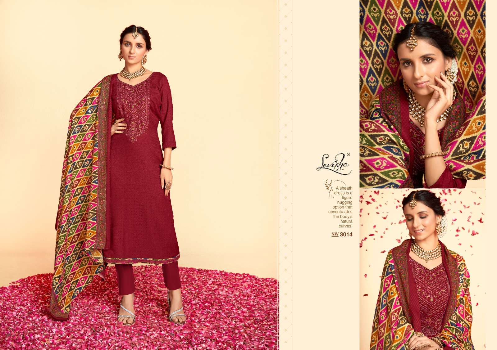levisha nigar 3013-3020 series designer wedding wear salwar kameez wholesaler
